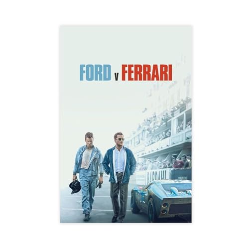 SPERKY Le Mans 66 – Filmposter auf Leinwand, Poster, Wandkunst, Dekor, Bild, Gemälde für Wohnzimmer, Schlafzimmer, Dekoration, ungerahmt, 30 x 45 cm von SPERKY