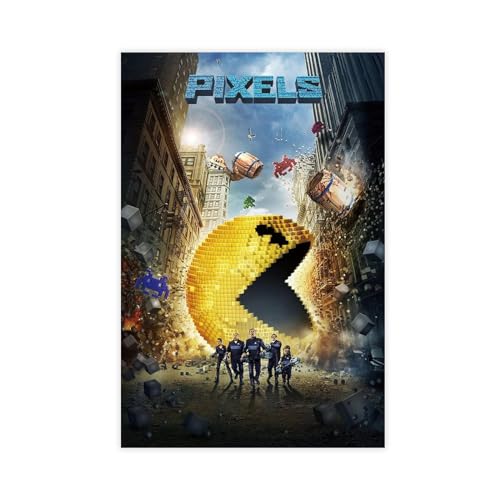 SPERKY Pixels – Filmposter auf Leinwand, Poster, Wandkunst, Dekordruck, Bild, Gemälde für Wohnzimmer, Schlafzimmer, Dekoration, ungerahmt, 60 x 90 cm von SPERKY