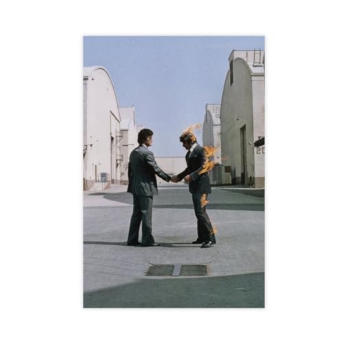 SPERKY Wish You Were Here Pink Floyd – Album Poster Leinwand Poster Wandkunst Dekor Druck Bild Gemälde für Wohnzimmer Schlafzimmer Dekoration ungerahmt 50 x 75 cm von SPERKY