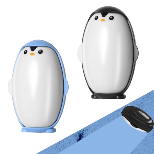 Fusselrolle,2 Stück Waschbarer fusselrolle tierhaare,Wiederverwendbare Fusselrolle Pinguinform Fusselroller Kleidung Lint Roller für Haustier Haar, Reisen, Haus von SPERMUOY