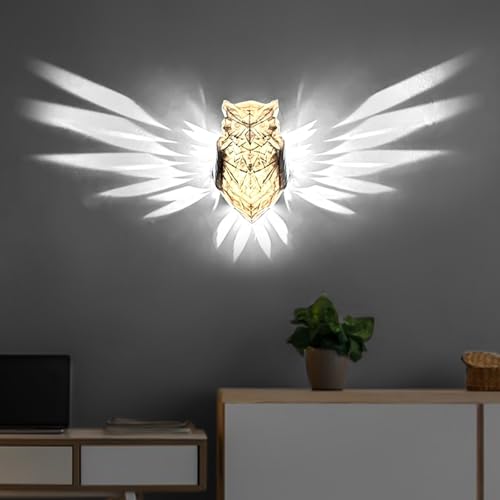 SPERMUOY Eule wandleuchte,Eulen Lampe Tiere Wandleuchte Nachtlicht Wand Eule Atmosphäre Lampe in Eulenform für Schlafzimmer Flur Kneipen Arbeitszimmer Treppenhaus Heimdekoration von SPERMUOY