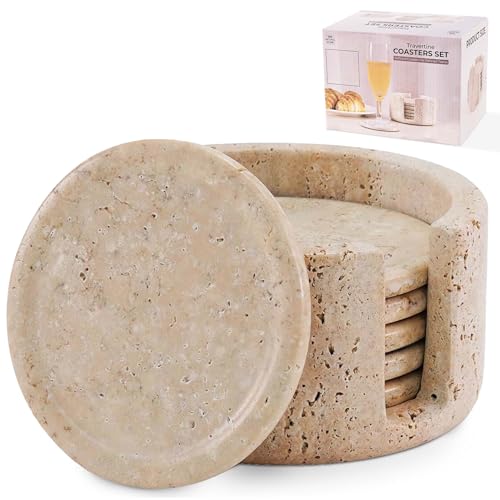 SPESHSTONES Untersetzer-Set mit Halter, 8,9 cm, rund, handgefertigt, Getränkeuntersetzer für Couchtisch, Untersetzer für Getränke, Untersetzer, 6 Stück, für Küchentischplatte und Heimdekoration SPESHSTONES Untersetzer-Set mit Halter, 8,9 cm, rund, handgefertigt, Getränkeuntersetzer für Couchtisch, Untersetzer für Getränke, Untersetzer, 6 Stück, für Küchentischplatte und Heimdekoration von SPESHSTONES