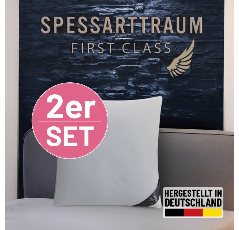 SPESSARTTRAUM Daunenkissen Kissen-Set FIRST CLASS, Füllung: 90% Daunen, 10%Federn, Bezug: 100% Baumwolle, Spar-Set, Kopfkissen in verschiedenen Größen erhältlich, im Set günstiger von SPESSARTTRAUM