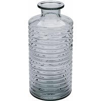 Glasvase geriffelt groß - 31 cm - Tischvase aus Klarglas - Deko Flasche Blumen Tisch Glas Vase von SPETEBO