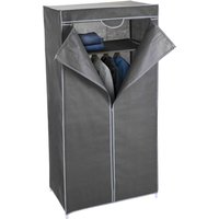 Spetebo - Stoff Kleiderschrank grau 160 cm - Stoffschrank Faltschrank Garderoben Schrank von SPETEBO
