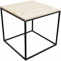 Metall Beistelltisch mit Holz Tischplatte - 45 cm - Deko Couch Tisch Sofatisch von SPETEBO