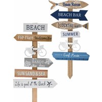 Gartenregeln Holzschild Beach - 2er Set - Deko Holz Stecker Garten Schild klein Gartenregeln Holzschild Beach - 2er Set - Deko Holz Stecker Garten Schild klein von SPETEBO