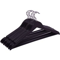 Holz Kleiderbügel mit Hosenstange - 20 Stück / schwarz - Garderoben Holzbügel von SPETEBO