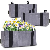 Spetebo - Pflanzentasche zum Hängen - 3er Set / je 40 x 17 cm - Hänge Blumentopf für Balkon und Geländer - Pflanzen Blumen Kräuter Beutel Tasche Topf Spetebo - Pflanzentasche zum Hängen - 3er Set / je 40 x 17 cm - Hänge Blumentopf für Balkon und Geländer - Pflanzen Blumen Kräuter Beutel Tasche Topf von SPETEBO