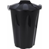 Universal Maxitonne mit Deckel 40 l - schwarz - Kunststoff Allzweck Tonne Mülltonne Regentonne Abfalleimer von SPETEBO