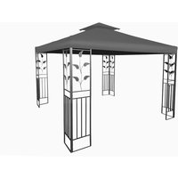 Pavillon Ersatzdach wasserdicht mit pvc Beschichtung 3 x 3 Meter - anthrazit - Pavillondach mit Kaminabzug - Universal Garten Party Pavillon Dach von SPETEBO