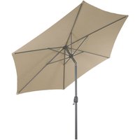 Alu Sonnenschirm 250 cm Knickgelenk + Kurbel - beige - Martktschirm Kurbelschirm von SPETEBO