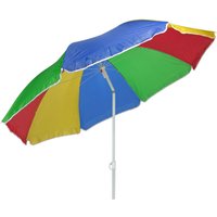Spetebo - Sonnenschirm 180 cm bunt - mit Tasche - Strandschirm Garten Schirm Balkonschirm von SPETEBO