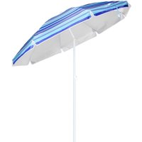 Spetebo - Sonnenschirm blau mit 50+ uv Schutz - ø 200 cm - Klassischer Strandschirm mit Knickgelenk von SPETEBO