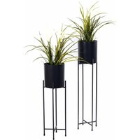 Blumentopf Ständer 2er Set inkl. Topf - schwarz - Blumentopfhalter Blumenständer Blumentopf Ständer 2er Set inkl. Topf - schwarz - Blumentopfhalter Blumenständer von SPETEBO