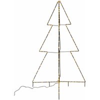 Spetebo - 3D led Metall Tannenbaum schwarz - 116 cm / mit Timer - für Innen und Außen von SPETEBO