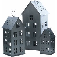 3er Set Laterne in Hausform zum Aufhängen 43 / 31 / 20 cm - dunkelgrau - Deko Lampion Außen Innen - Kerzenhalter Windlicht Haus mit Herzen 3er Set Laterne in Hausform zum Aufhängen 43 / 31 / 20 cm - dunkelgrau - Deko Lampion Außen Innen - Kerzenhalter Windlicht Haus mit Herzen von SPETEBO
