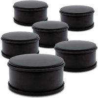 Spetebo - 6er Set Türstopper 1,1 Kg - ca. 11 x 5,5 cm - Farbe: schwarz (6er) von SPETEBO
