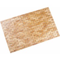 Bambus Duschmatte 80x50 cm - Badematte Bad Vorleger Badezimmer Matte rutschfest von SPETEBO