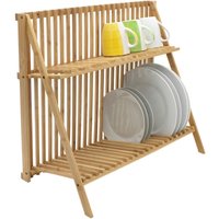 Spetebo - Bambus Holz Abtropfgitter für Geschirr klappbar - 60 x 29 cm - Abtropfgestell zum Hängen für Teller und Tassen Spetebo - Bambus Holz Abtropfgitter für Geschirr klappbar - 60 x 29 cm - Abtropfgestell zum Hängen für Teller und Tassen von SPETEBO