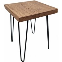 Beistelltisch Ulme massiv - eckig / 40cm - Holz Metall Deko Couchtisch Blumenhocker von SPETEBO