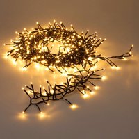 Büschel Lichterkette für Außen warm weiß mit Timer und Netzstecker - 25 m / 1920 LED - Outdoor Weihnachtslichterkette mit 8 Funktionen von SPETEBO