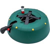 Christbaum Ständer grün mit Einseiltechnik und Fußhebel - 32 cm - Weihnachtsbaumständer mit Wassertank für Bäume bis 2 m - Tannenbaumständer von SPETEBO