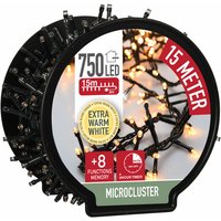 Cluster Lichterkette auf Trommel extra warmweiß - 750 led / 15m - Weihnachten Advent Christbaum Deko von SPETEBO
