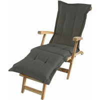Spetebo - Deckchair Auflage - Farbe: braun-anthrazit - Liegenauflage Liegestuhl Auflage von SPETEBO