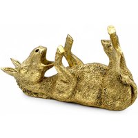 Deko Flaschenhalter esel in gold - 29 x 10 cm - Goldesel Weinflaschen Halter von SPETEBO