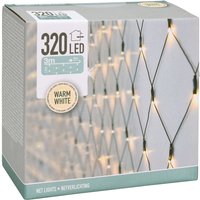 Deko Lichternetz mit 320 led - warm weiß - Garten Lichtervorhang 300 x 150 cm für Außen mit Kabel und Netzstecker von SPETEBO
