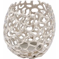 Design Kerzenschale aus Aluminium - 17 x 17 cm / groß - Edler Metall Kerzenhalter in Silber - Deko Gitter Kerzen Ständer Teelicht Halter Design Kerzenschale aus Aluminium - 17 x 17 cm / groß - Edler Metall Kerzenhalter in Silber - Deko Gitter Kerzen Ständer Teelicht Halter von SPETEBO