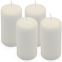 Echtwachs Stumpenkerze 4er Set 10 x 5 cm - creme weiß - Blockkerze 10 cm für Adventskranz und Laternen von SPETEBO