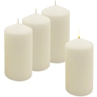 Echtwachs Stumpenkerze 4er Set 15 x 7 cm - creme weiß - Blockkerze für Adventskranz und Laternen Echtwachs Stumpenkerze 4er Set 15 x 7 cm - creme weiß - Blockkerze für Adventskranz und Laternen von SPETEBO