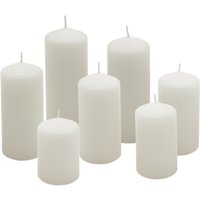 Spetebo - Echtwachs Stumpenkerzen 7er Set - creme weiß - Blockkerze in 7 verschiedenen Höhen - Kerze für Weihnachten Winter Advent Laterne Windlicht Spetebo - Echtwachs Stumpenkerzen 7er Set - creme weiß - Blockkerze in 7 verschiedenen Höhen - Kerze für Weihnachten Winter Advent Laterne Windlicht von SPETEBO