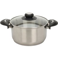 Spetebo - Edelstahl Kochtopf mit Glasdeckel - 5,4 l / 24 x 19 cm - Universal Küchentopf mit Griffen - Topf für Nudeln Kartoffeln Suppen Eintopf für Spetebo - Edelstahl Kochtopf mit Glasdeckel - 5,4 l / 24 x 19 cm - Universal Küchentopf mit Griffen - Topf für Nudeln Kartoffeln Suppen Eintopf für von SPETEBO