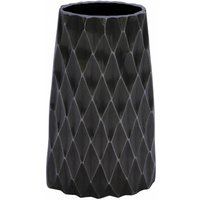 Aluminium Blumenvase schwarz - gerade / 26 cm - Alu Tisch Deko Blumen Vase Metall von SPETEBO