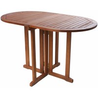 Eukalyptus Balkontisch oval klappbar - 120 x 70 cm - Garten Terrasse Holz Tisch von SPETEBO