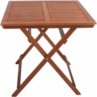 Eukalyptus Gartentisch seattle eckig - 70 x 70 cm - Holz Klapptisch geölt - Balkontisch Beistelltisch Bistrotisch witterungsbeständig von SPETEBO