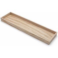 Holz Kerzentablett rechteckig mit hohem Rand - 80 x 20 cm - XL Dekotablett lang naturbelassen - Kerzenbrett Holztablett Tisch Deko von SPETEBO