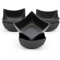 Spetebo - Keramik Dip Schale eckig schwarz matt - 6er Set - Snack Saucen Schüssel - Dessertschälchen Servierschale klassisch Spetebo - Keramik Dip Schale eckig schwarz matt - 6er Set - Snack Saucen Schüssel - Dessertschälchen Servierschale klassisch von SPETEBO