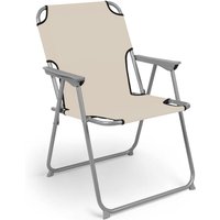 Klassischer Piccolo Klappstuhl - beige - Campingstuhl Angelstuhl Faltstuhl klappbar von SPETEBO