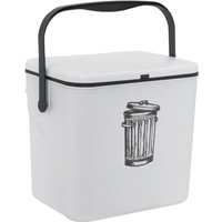 Spetebo - Kunststoff Mülleimer weiß zum Einhängen - 25 x 23 cm - Küchenschrank Abfalleimer mit Deckel - Hängemülleimer Biomüll Behälter Kosmetik von SPETEBO