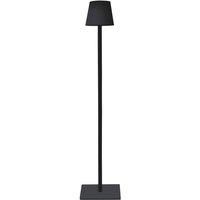 Led Akku Metall Stehlampe schwarz usb aufladbar - 123 x 16 cm - Wohnzimmer Standleuchte dimmbar mit Touch Steuerung kabellos - Deko Leuchte kalt und von SPETEBO