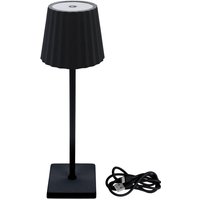 Spetebo - led Akku Touch Leuchte geriffelt 38x11 cm per usb-c aufladbar - schwarz - Metall Tischleuchte 3 Leuchtmodi warm und kalt weiß Spetebo - led Akku Touch Leuchte geriffelt 38x11 cm per usb-c aufladbar - schwarz - Metall Tischleuchte 3 Leuchtmodi warm und kalt weiß von SPETEBO