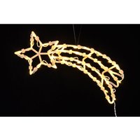 LED Fensterbild mit Dual Timer - Sternschnuppe - Weihnachts Fenster Deko Silhouette warm weiß beleuchtet von SPETEBO