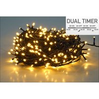 LED Lichterkette 120 LED warmweiß - Dual Timer - Innen Außen Batterie 8 Funktion von SPETEBO