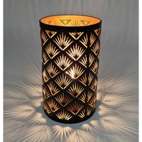 LED Metall Tischlampe mit 3D Effekt - 20 x 12 cm - Deko Tischleuchte Batterie betrieben - Leuchte Lampe Licht Dekoration von SPETEBO