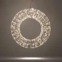 LED Metallkranz silber mit 960 LED in warm weiß - 36 cm - Deko Kranz zum Hängen für Außen mit Timer LED Metallkranz silber mit 960 LED in warm weiß - 36 cm - Deko Kranz zum Hängen für Außen mit Timer von SPETEBO