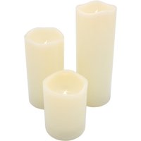 Led Outdoor Kerze mit Timer 3er Set - 20 / 15 x / 10 cm - elektrische Kerze mit Flacker Effekt - mit Timer für Außen von SPETEBO